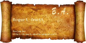 Bogert Anett névjegykártya